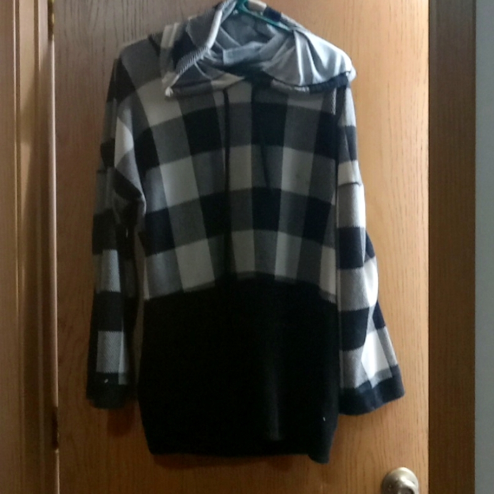 Black & white checkered hoodie
